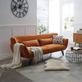 Sofi 3 seater fabric sofa with curved wing-style padded arms, plush upholstery, and modern sofa design