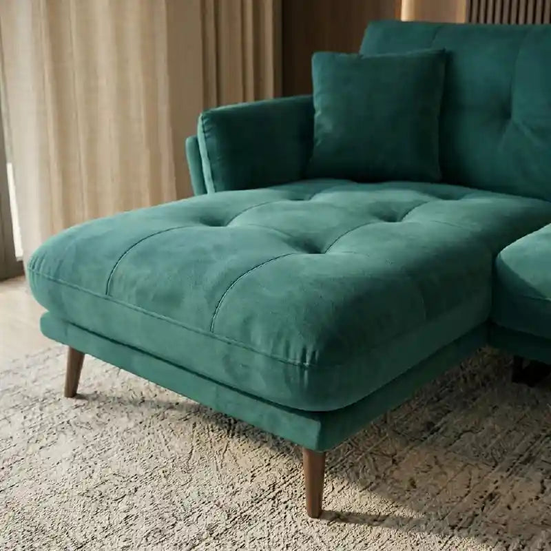 Slug leather sofa L shape - 5 seater L shape sofa