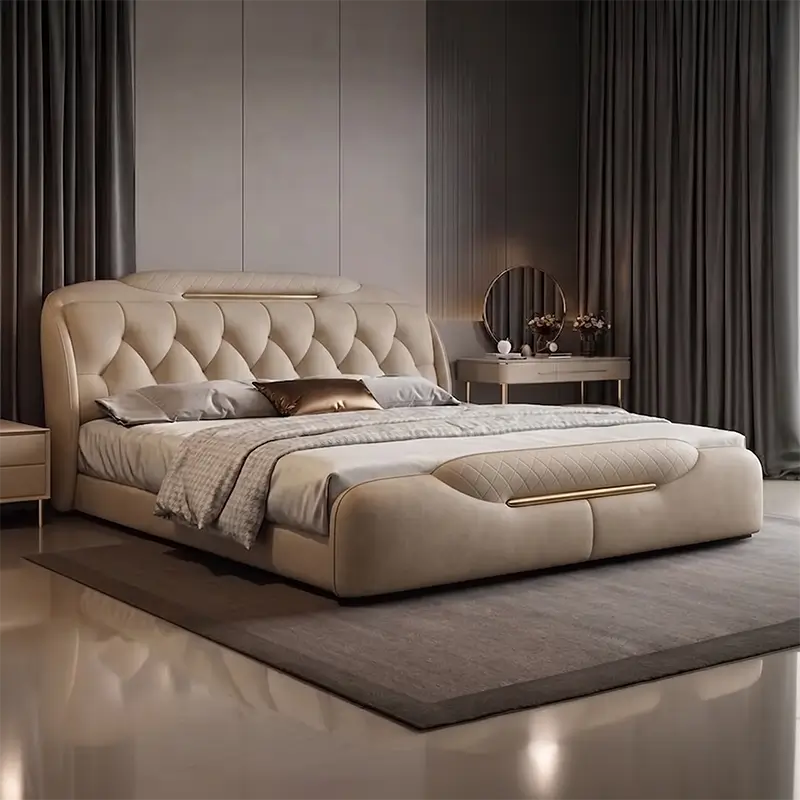 Diamento Luxury Bed with Diamond-Padded Headboard