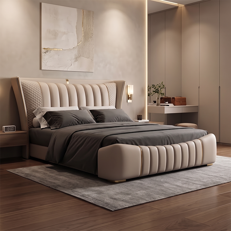 Trevan upholstered bed Made to Order Custom Designed