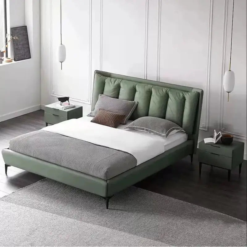 Latvo King Size Bed with Wide Padded Headboard