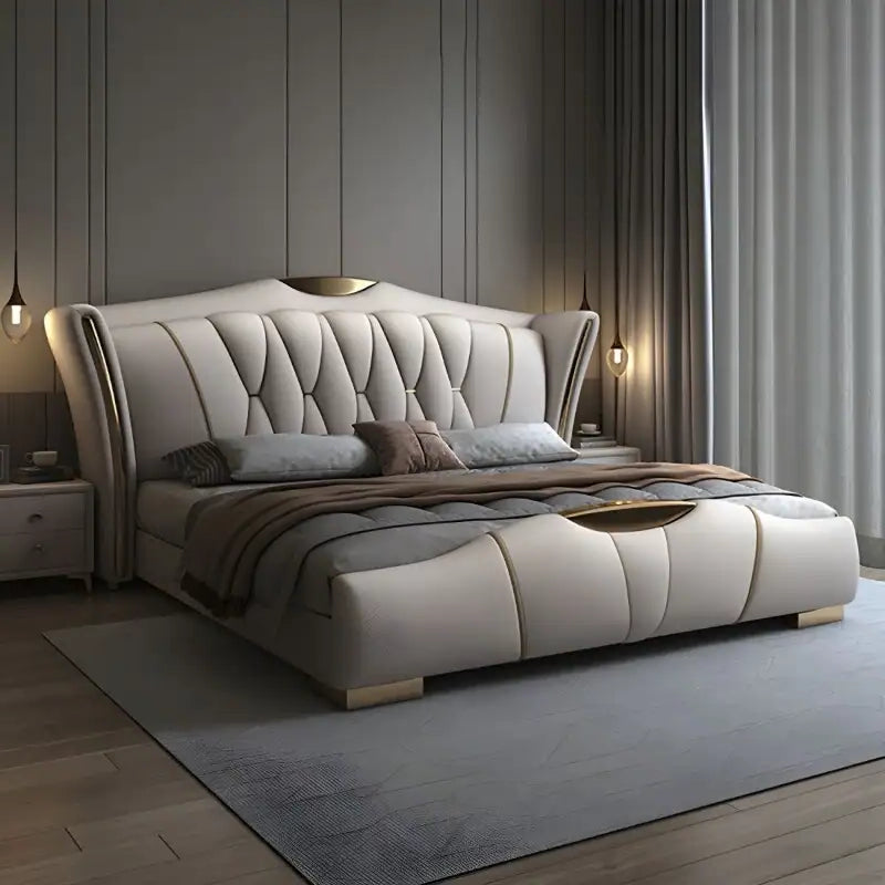 Elvor Luxury Bed with Wingback Headboard