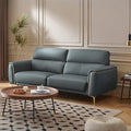 Upholstered Juno sofa design with gold piping premium sofa 3 seater fabric