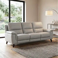Light grey recliner sofa with plush cushions leather sofa modern sofa design 3 seater