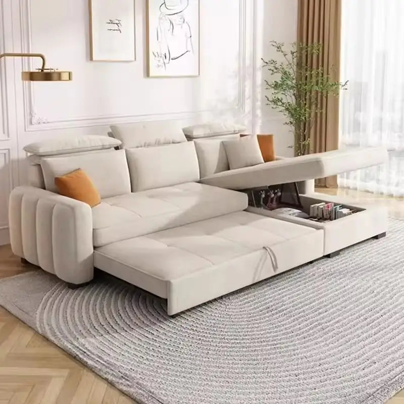 Minato Pull Out Sofa Bed with Side Storage