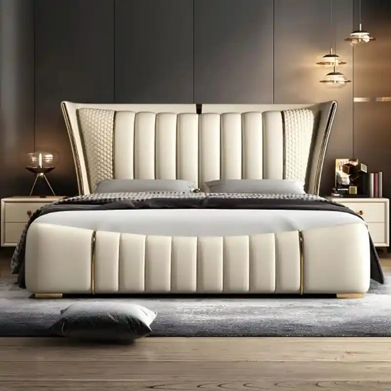 Trevan upholstered bed Made to Order Custom Designed