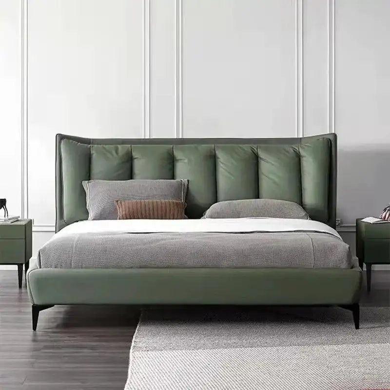 Latvo King Size Bed with Wide Padded Headboard