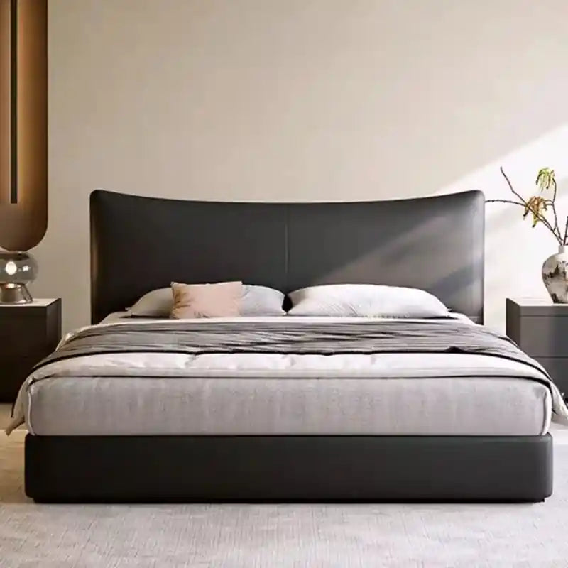 Kalman minimal base detail with low profile; Kalman bed with headboard shown as a luxury bed.