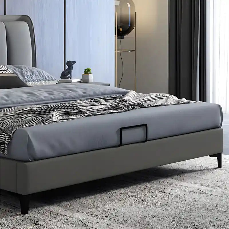 Marlow storage lift compartments; Marlow hydraulic bed shown as a hydraulic bed king size.