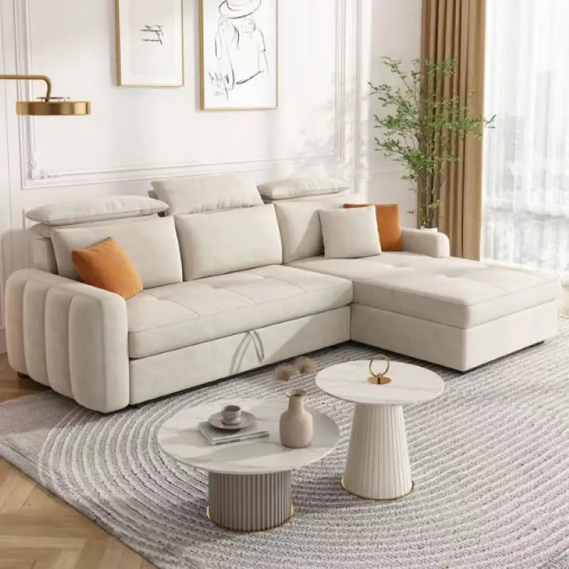 Minato Pull Out Sofa Bed with Side Storage