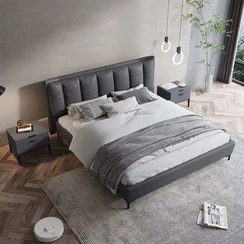 Latvo King Size Bed with Wide Padded Headboard