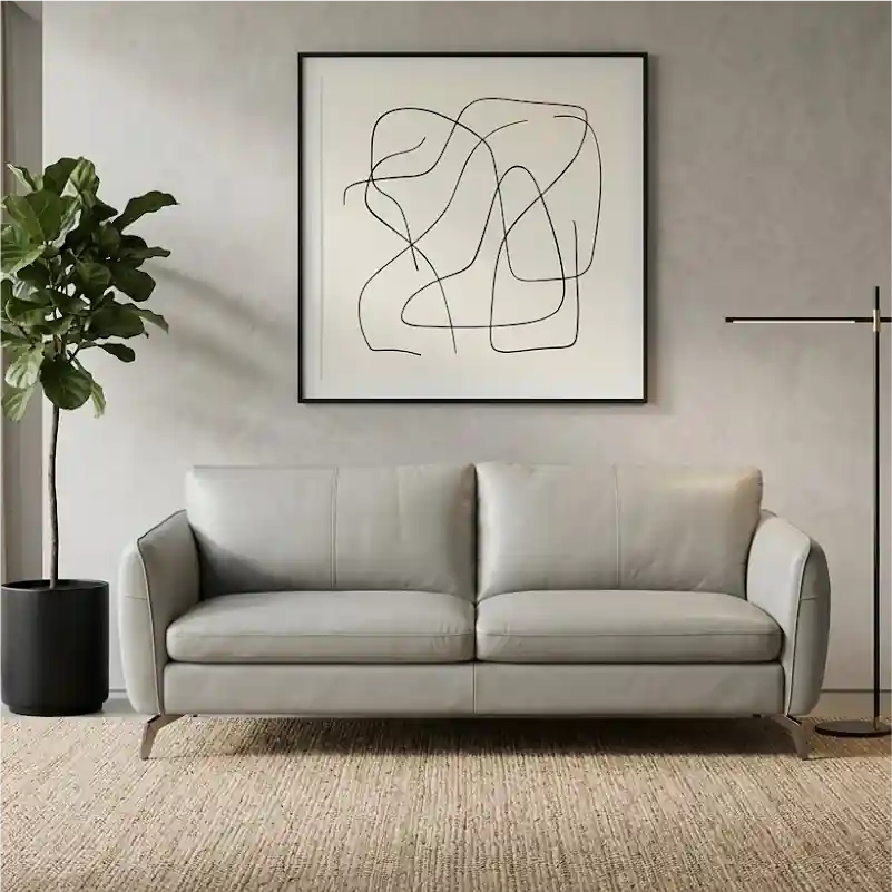 Edon leatherette sofa - 2 seater sofa