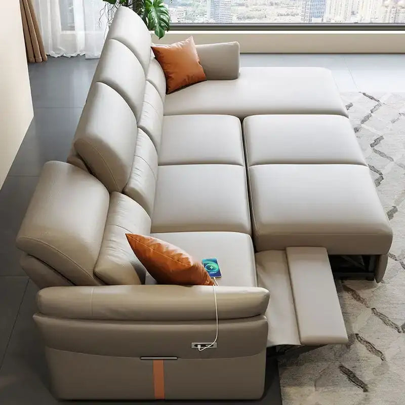 Nami Convertible Sofa Bed with Recliner and USB