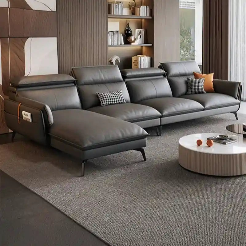 Nilo leather sofa L shape