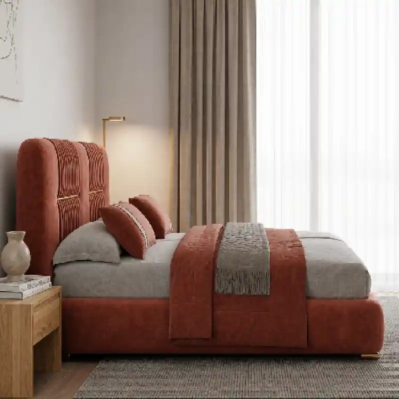 Elmar upholstered bed Custom Crafted to Order
