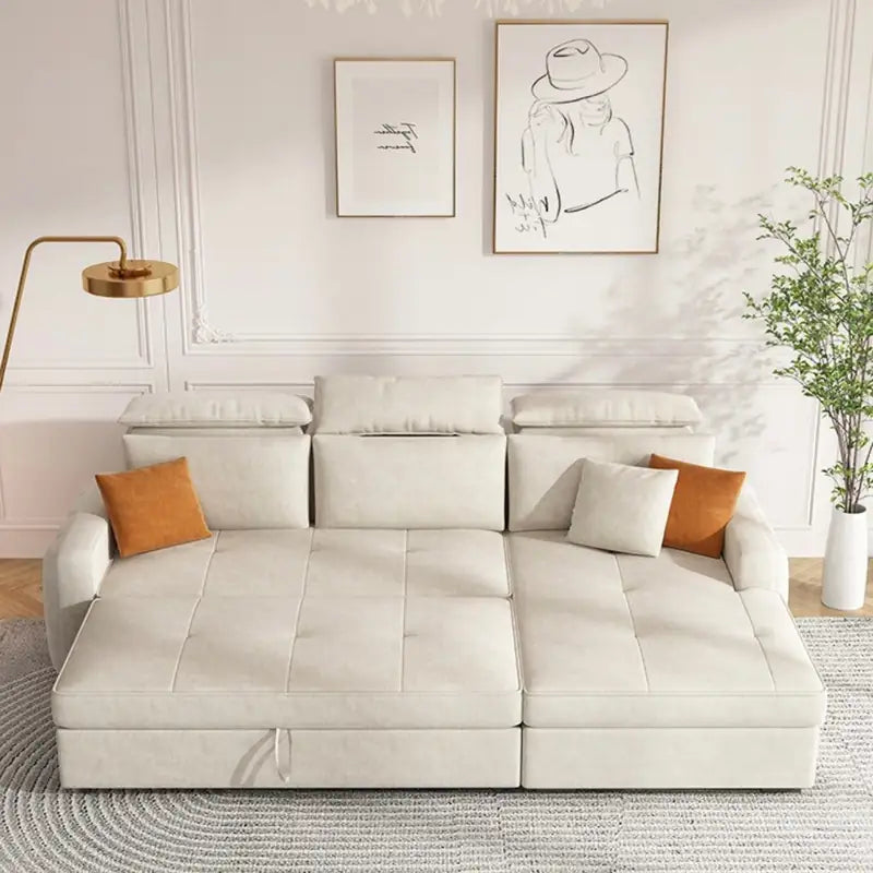 Minato Pull Out Sofa Bed with Side Storage