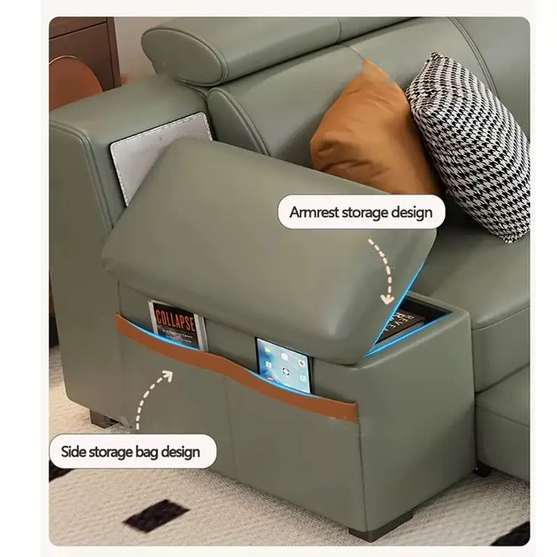 Neel Smart Sofa Bed with Storage, USB and Speaker