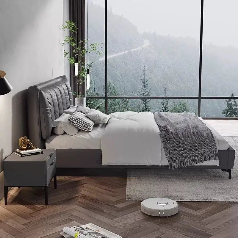 Latvo King Size Bed with Wide Padded Headboard