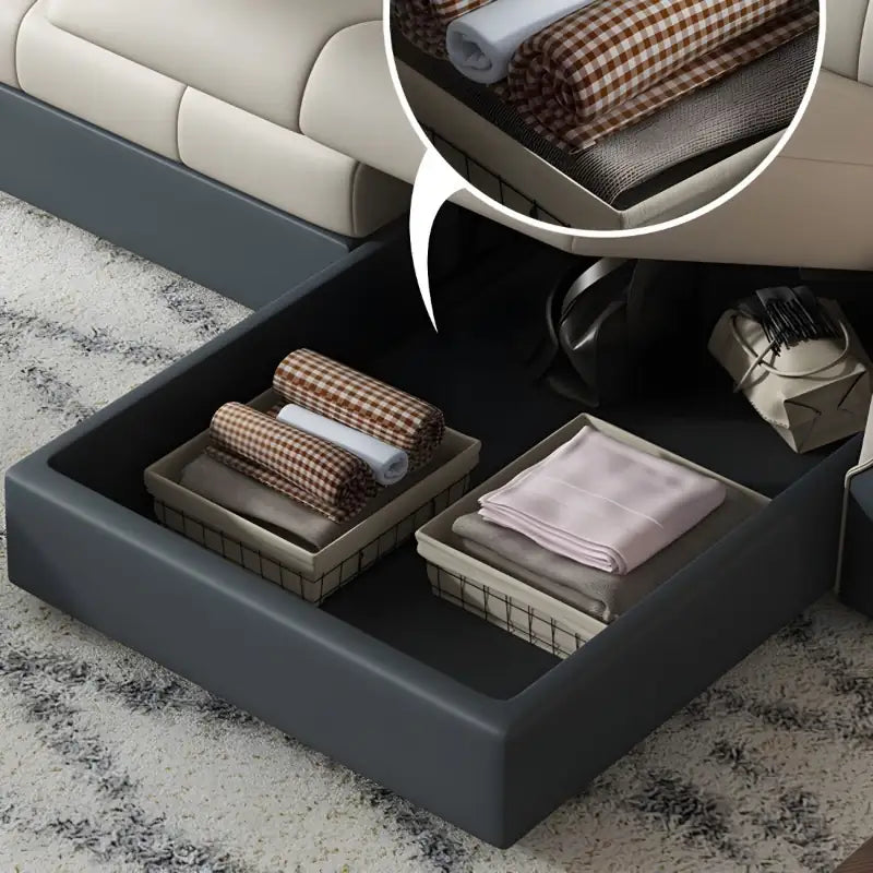 Ciran L Shape Sofa Bed with Hidden Storage