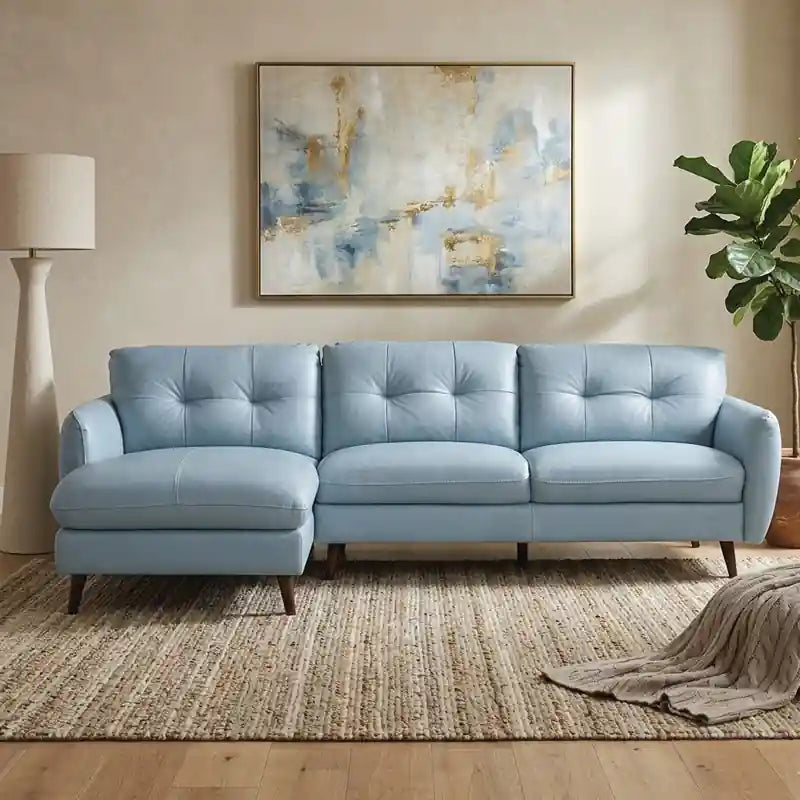 Halden leather sofa set