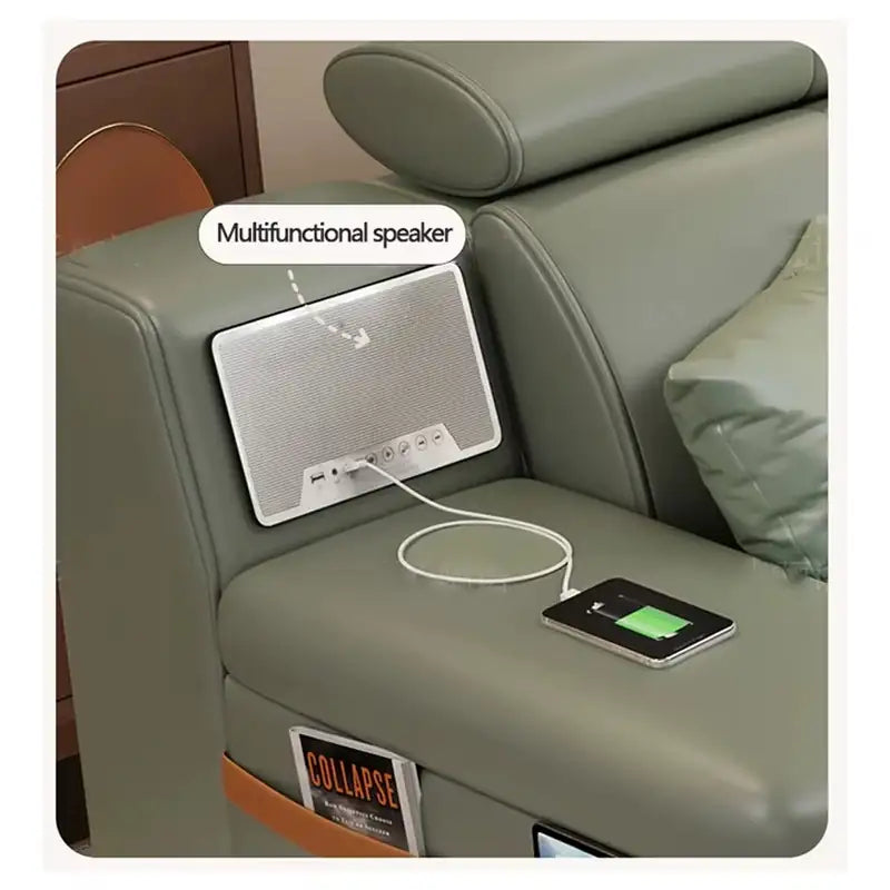 Neel Smart Sofa Bed with Storage, USB and Speaker