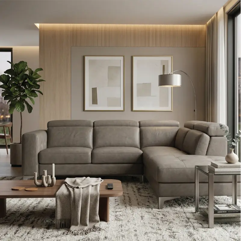 Hina luxury L shape sofa set - 5 seater L shape sofa