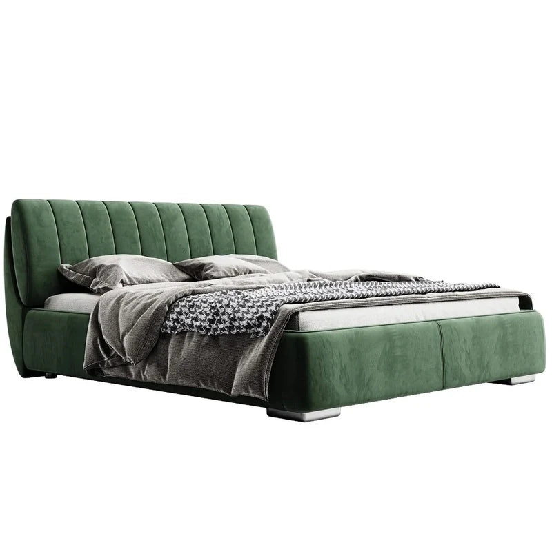 Koda this upholstered couch-style sleeping setup offers a cosy retreat while maintaining; Koda platform bed shown as an upholstered bed.