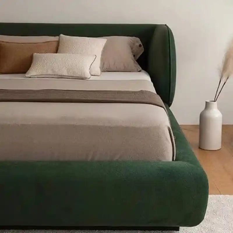 Norix this sculpted upholstered bed merges form and function in a seamless .; Norix platform bed shown as an upholstered bed.