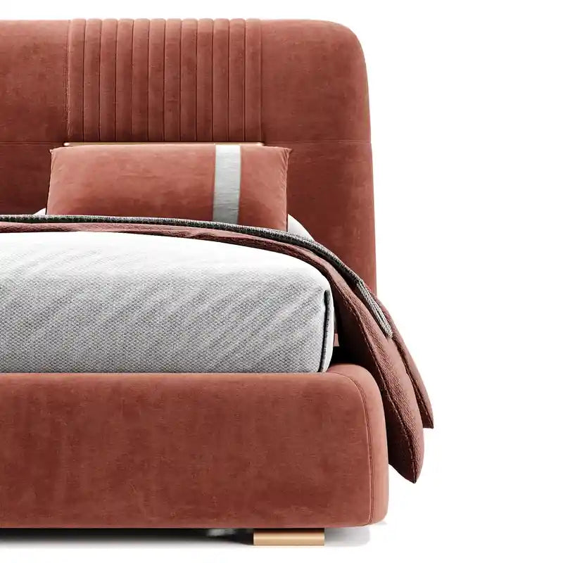 Elmar upholstered bed Custom Crafted to Order