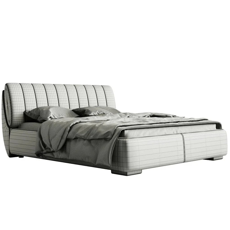Koda this upholstered couch-style sleeping setup offers a cosy retreat while maintaining; Koda platform bed shown as an upholstered bed.