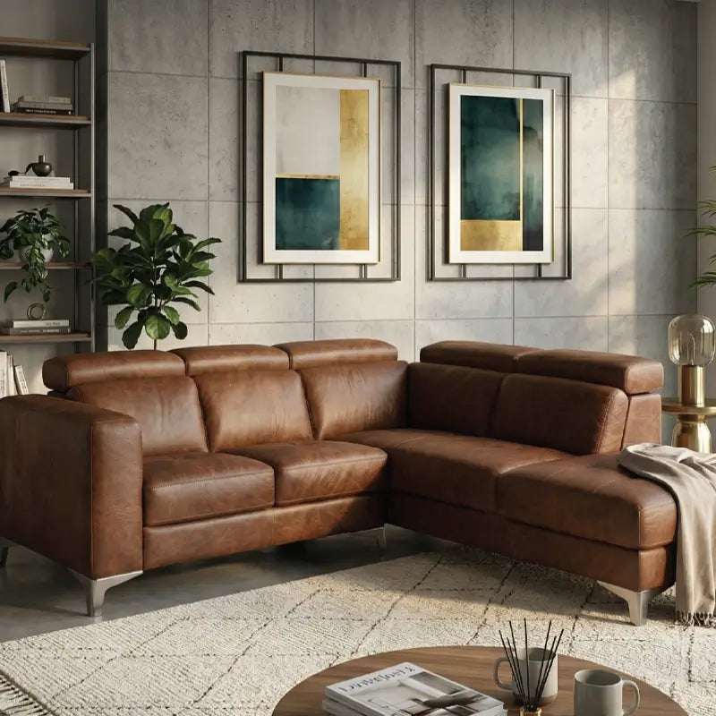 Hina luxury L shape sofa set - 5 seater L shape sofa
