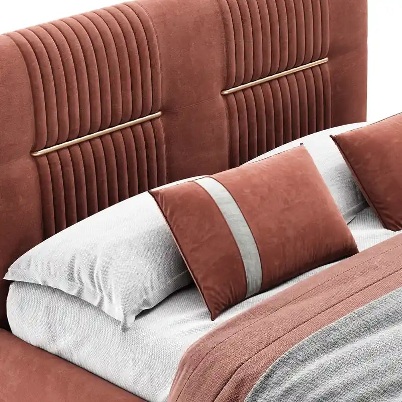 Elmar upholstered bed Custom Crafted to Order