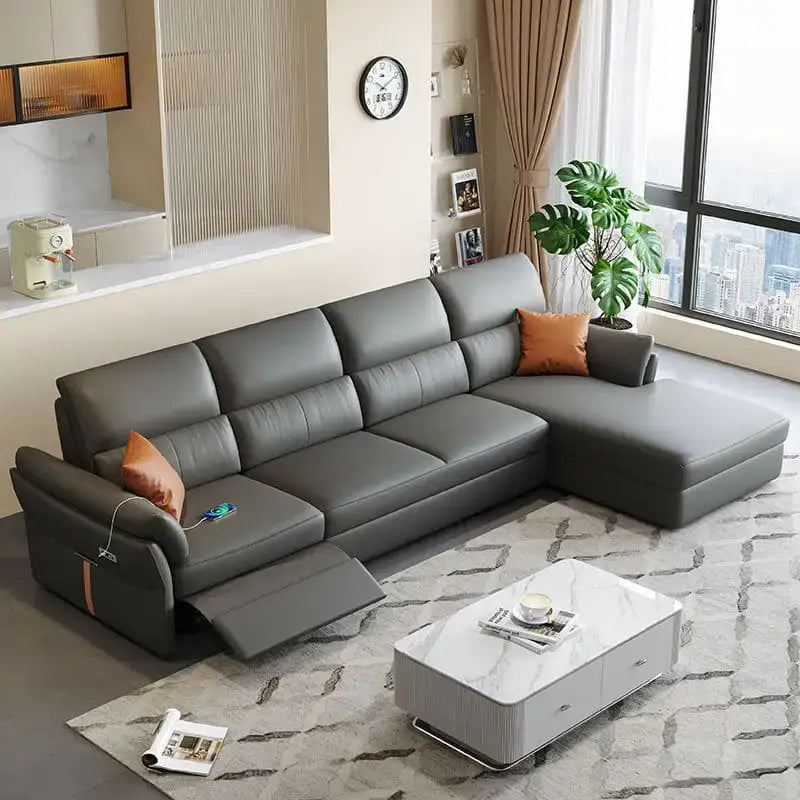 Nami Convertible Sofa Bed with Recliner and USB