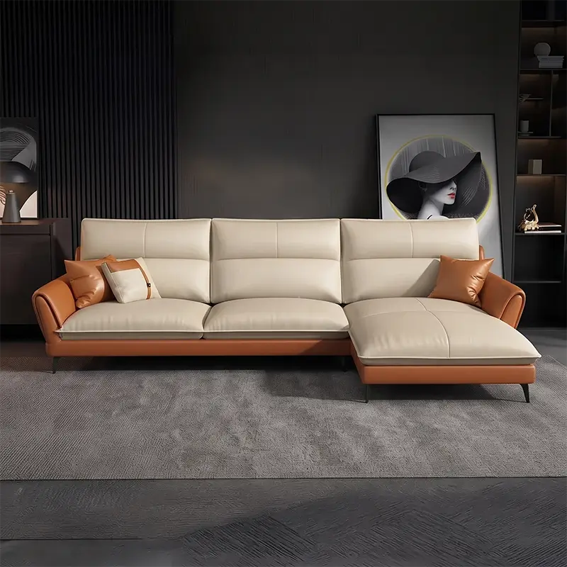 Belmon Corner Sofa with Two-Tone Fabric