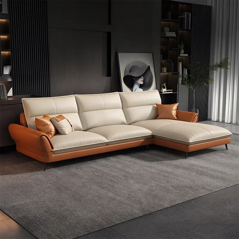 Belmon Corner Sofa with Two-Tone Fabric