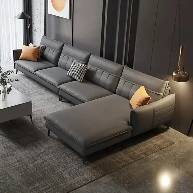 Modern fabric sofa with supportive cushions for customers looking to buy sofa online