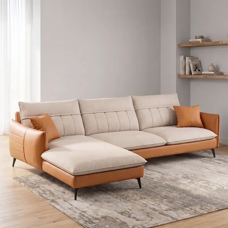 Luxury fabric sofa set with supportive cushions, deep seating and a clean modern profile