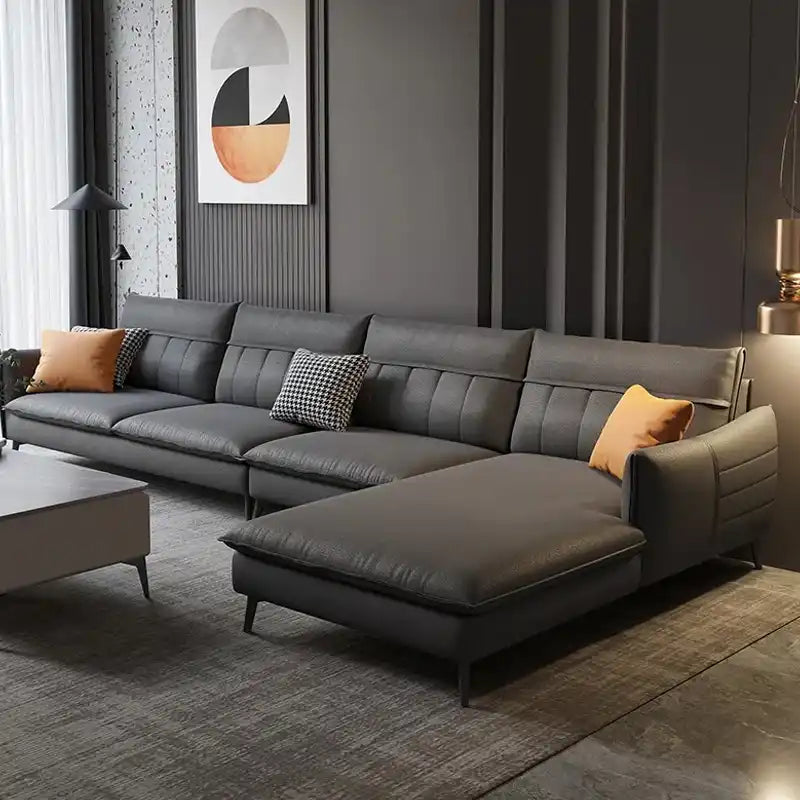 Luxury sofa set with premium fabric upholstery and supportive everyday comfort